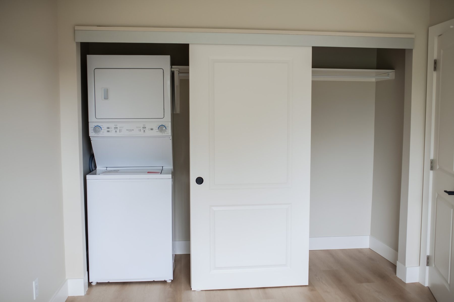 Full-size in-suite washer and dryer at Parkside Living